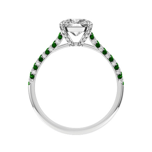 Cushion Lab-grown Diamond Bridal Ring — front