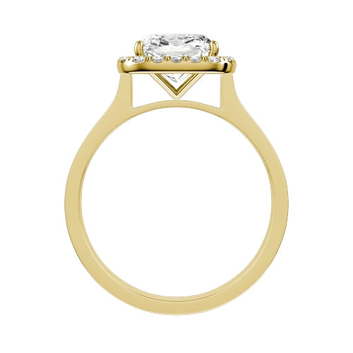 Cushion Lab-grown Diamond Bridal Ring — front