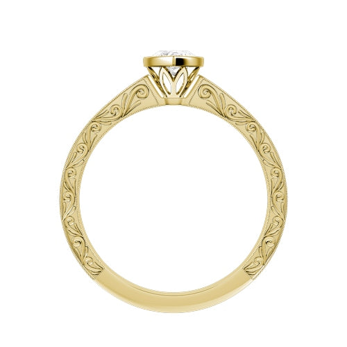 Pear Lab-grown Diamond Bridal Ring — front