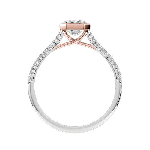 Radiant Lab-grown Diamond Bridal Ring — front