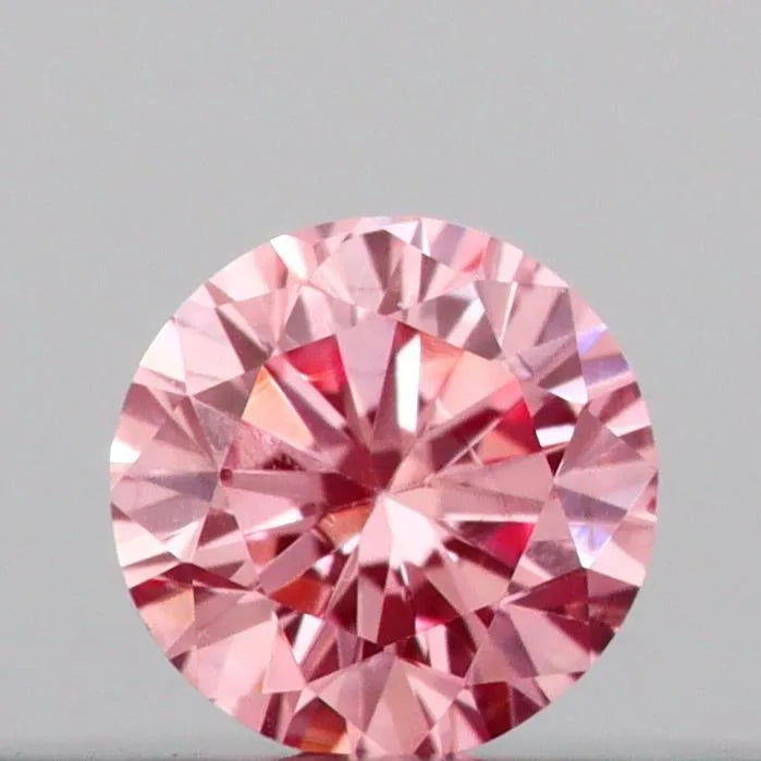 0.09ct Round Lab Grown Diamond (Colour Fancy Vivid Pink, Clarity VS1, Cut VG, IGI Certified)