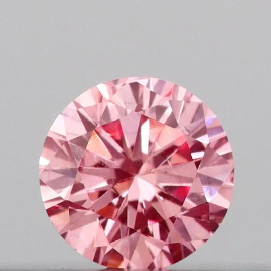 0.09ct Round Lab Grown Diamond (Colour Fancy Vivid Pink, Clarity VS1, Cut VG, IGI Certified)