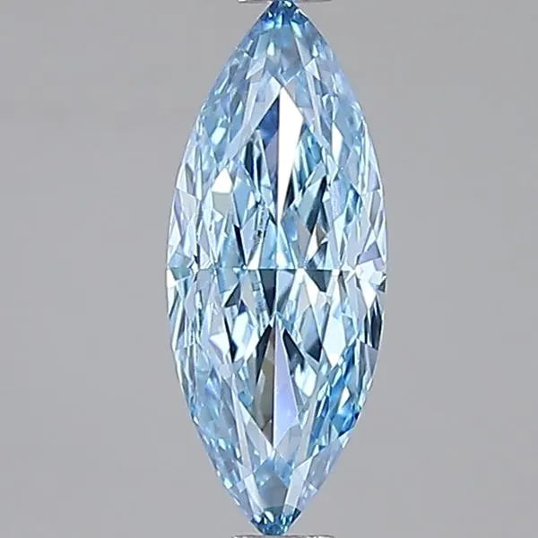 1.09ct Marquise Lab Grown Diamond (Colour Fancy Vivid Blue, Clarity VVS2, IGI Certified)
