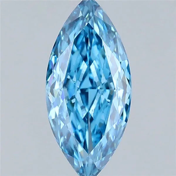 1.23ct Marquise Lab Grown Diamond (Colour Fancy Vivid Blue, Clarity VVS2, IGI Certified)