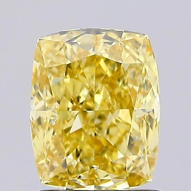 1.46ct Cushion modified Lab Grown Diamond (Colour Fancy Intense Yellow, Clarity VS1, IGI Certified)