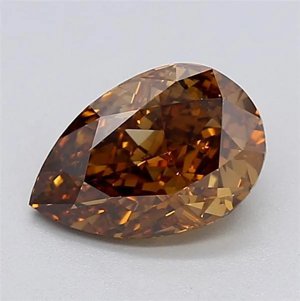 2.06ct Pear Lab Grown Diamond (Colour Fancy Brown, Clarity VVS2, IGI Certified)