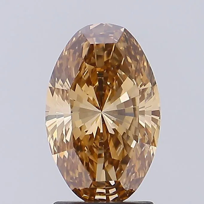 2.14ct Oval Lab Grown Diamond (Colour Fancy Brown, Clarity VS1, IGI Certified)