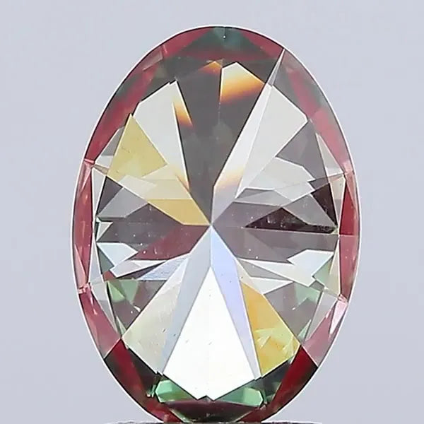 2.57ct Oval Lab Grown Diamond (Colour Fancy Vivid Green, Clarity VS1, IGI Certified)