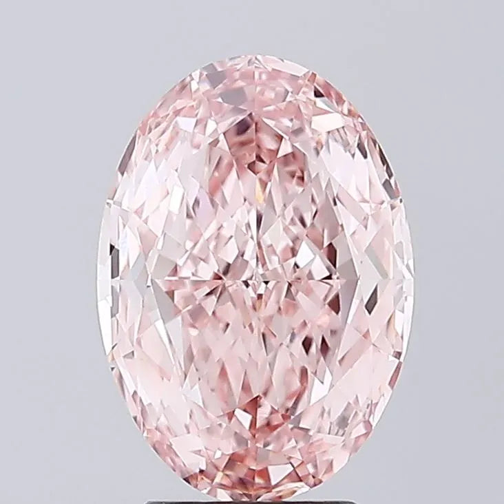 3.02ct Oval Lab Grown Diamond (Colour Fancy Vivid Pink, Clarity VVS2, IGI Certified)