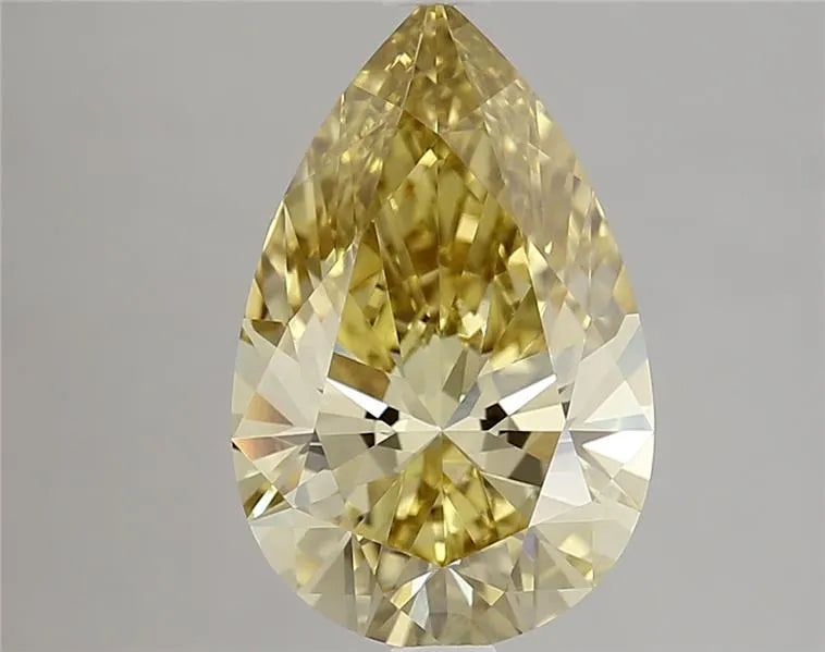 3.02ct Pear Lab Grown Diamond (Colour Fancy Intense Yellow, Clarity VVS2, IGI Certified)