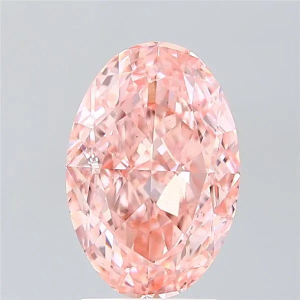 3.04ct Oval Lab Grown Diamond (Colour Fancy Intense Pink, Clarity VS1, IGI Certified)