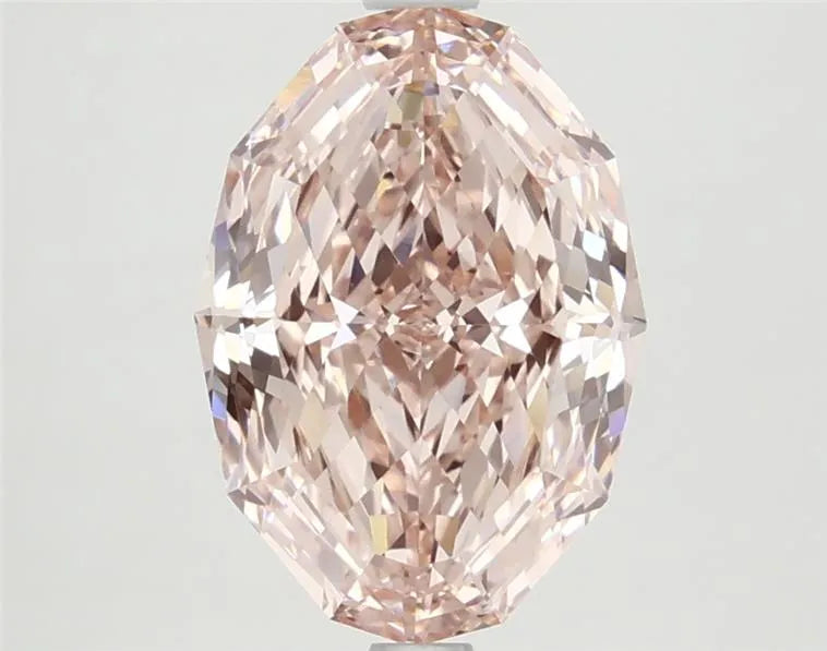 3.16ct Oval Lab Grown Diamond (Colour Fancy Vivid Pink, Clarity VVS2, IGI Certified)