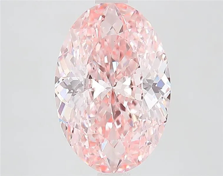 3.20ct Oval Lab Grown Diamond (Colour Fancy Intense Pink, Clarity VS1, IGI Certified)