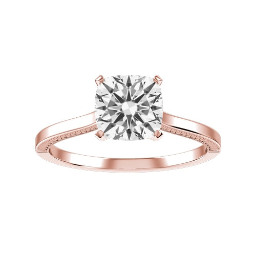 Cushion Lab-grown Diamond Bridal Ring — down