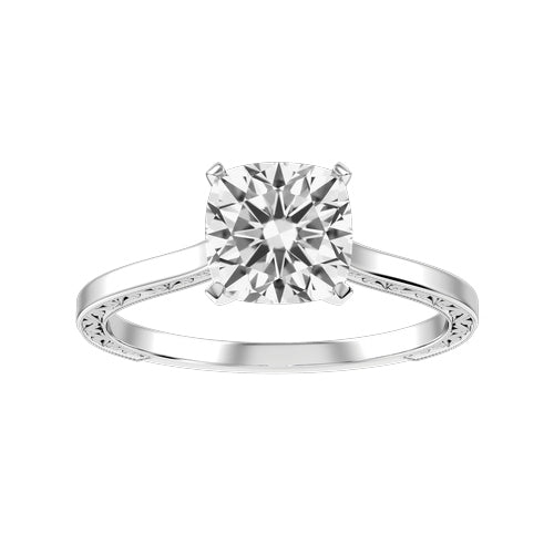 Cushion Lab-grown Diamond Bridal Ring — down