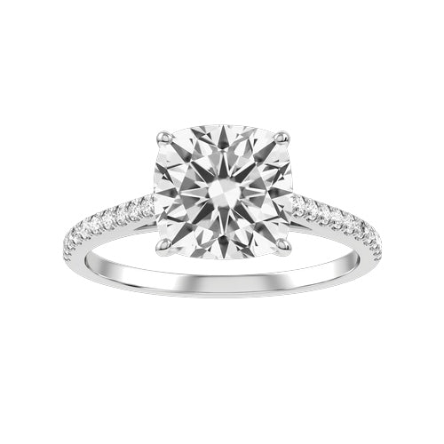Cushion Lab-grown Diamond Bridal Ring — down
