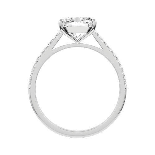 Cushion Lab-grown Diamond Bridal Ring — front