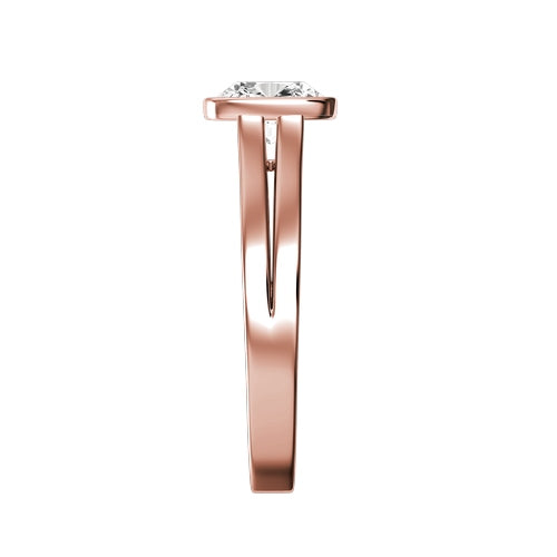 Cushion Lab-grown Diamond Bridal Ring — side