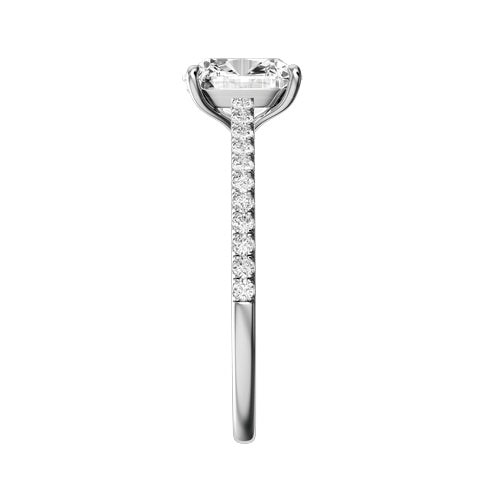Cushion Lab-grown Diamond Bridal Ring — side