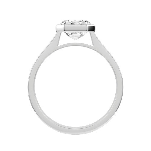 Emerald Cut Lab-grown Diamond Bridal Ring — front