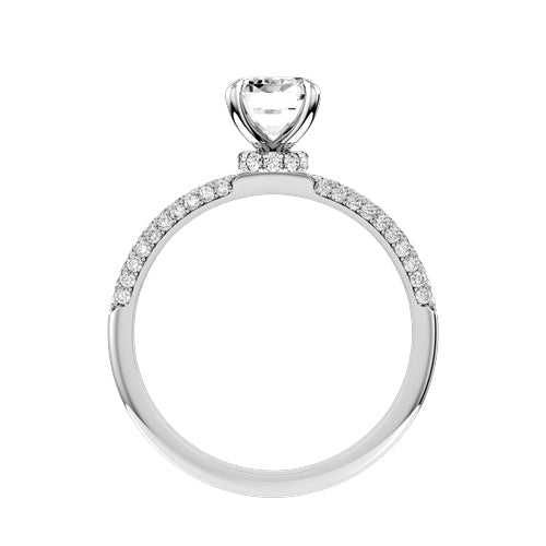 Emerald Cut Lab-grown Diamond Bridal Ring — front