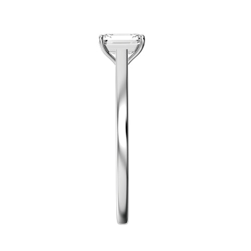 Emerald Cut Lab-grown Diamond Bridal Ring — side
