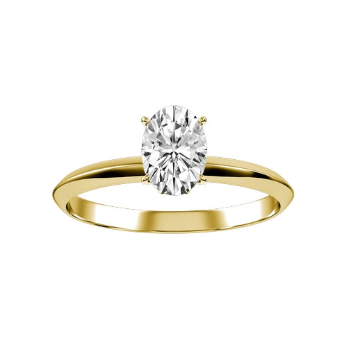 Oval Lab-grown Diamond Bridal Ring — down