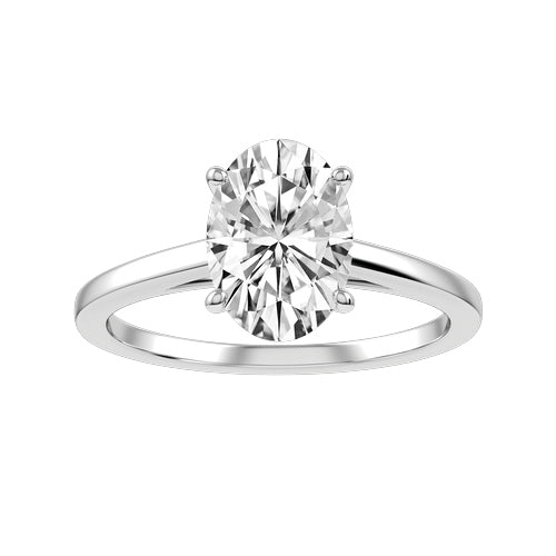 Oval Lab-grown Diamond Bridal Ring — down
