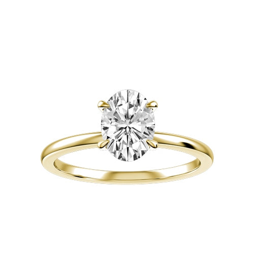 Oval Lab-grown Diamond Bridal Ring — down