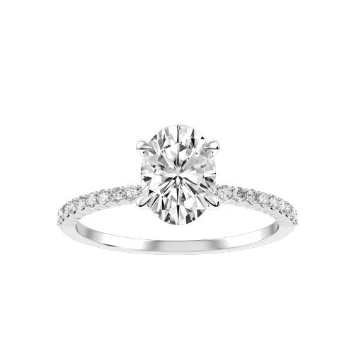 Oval Lab-grown Diamond Bridal Ring — down