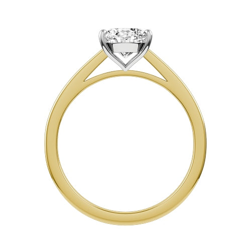Oval Lab-grown Diamond Bridal Ring — front