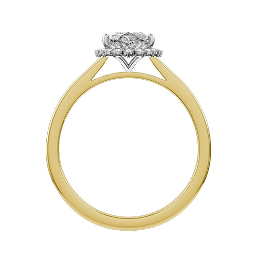 Oval Lab-grown Diamond Bridal Ring — front