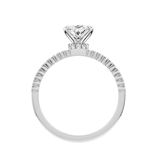 Oval Lab-grown Diamond Bridal Ring — front