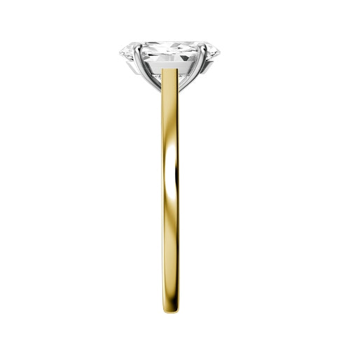 Oval Lab-grown Diamond Bridal Ring — side