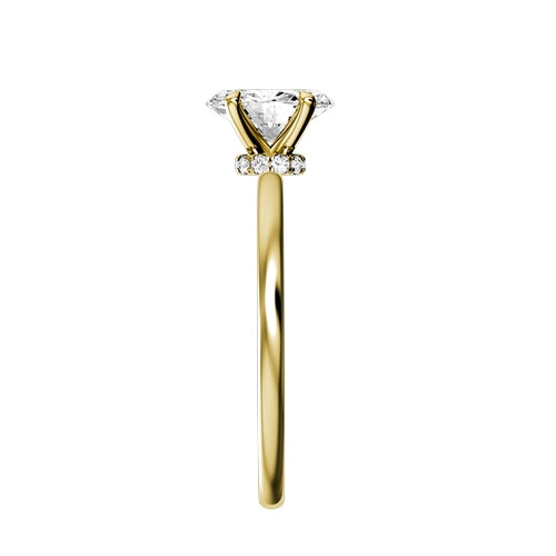 Oval Lab-grown Diamond Bridal Ring — side