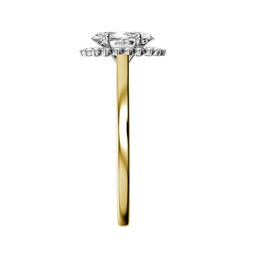 Oval Lab-grown Diamond Bridal Ring — side
