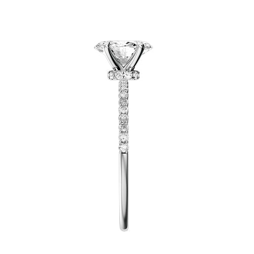Oval Lab-grown Diamond Bridal Ring — side