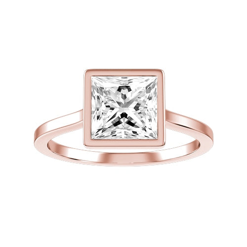 Princess Cut Lab-grown Diamond Bridal Ring — down