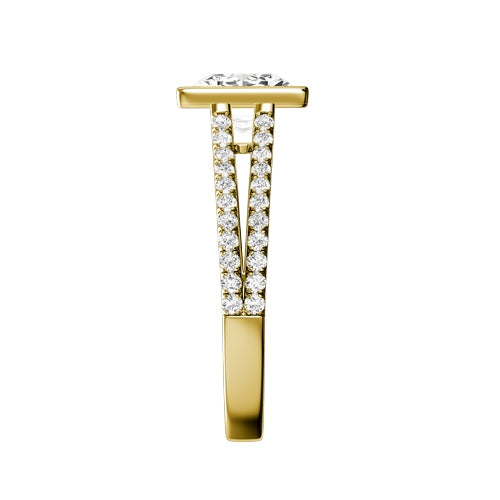 Princess Cut Lab-grown Diamond Bridal Ring — side