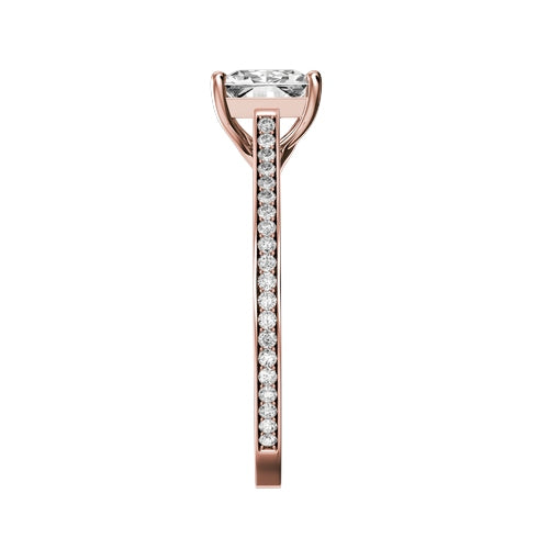 Princess Cut Lab-grown Diamond Bridal Ring — side