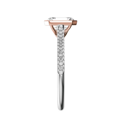 Radiant Lab-grown Diamond Bridal Ring — side