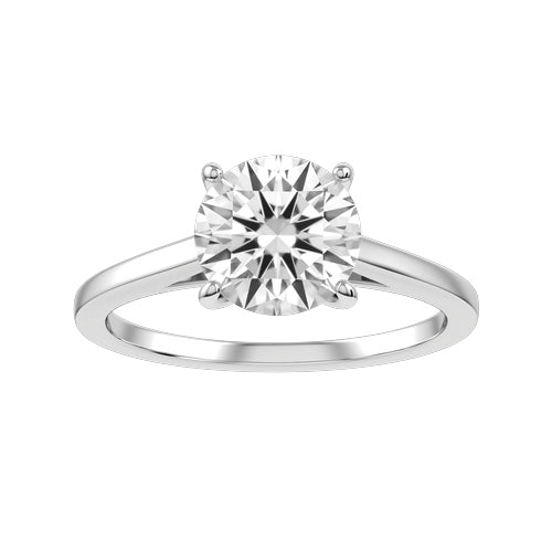 Round Lab-grown Diamond Bridal Ring — down
