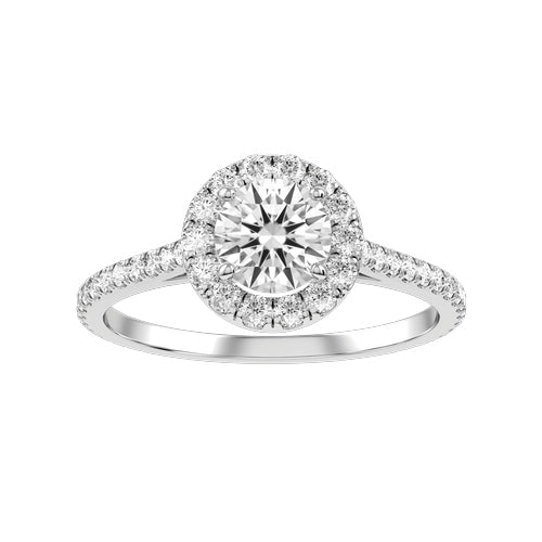 Round Lab-grown Diamond Bridal Ring — down