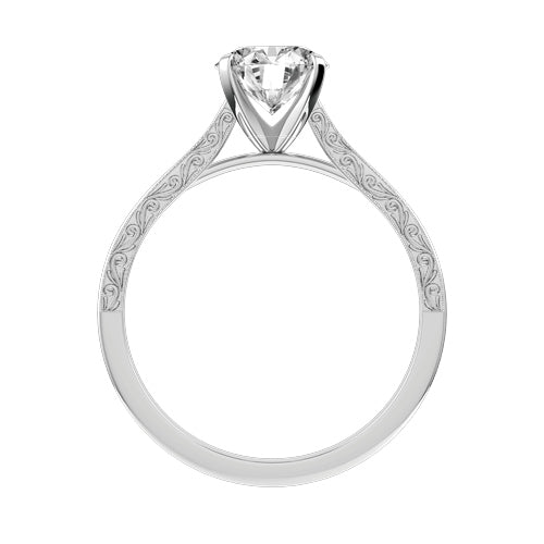 Round Lab-grown Diamond Bridal Ring — front