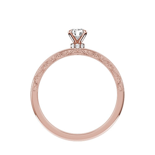 Round Lab-grown Diamond Bridal Ring — front