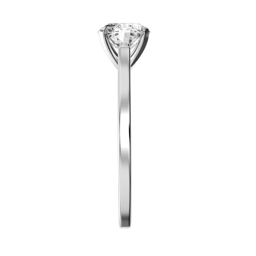 Round Lab-grown Diamond Bridal Ring — side