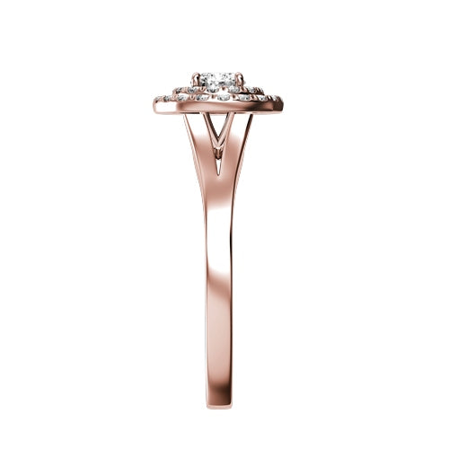 Round Lab-grown Diamond Bridal Ring — side