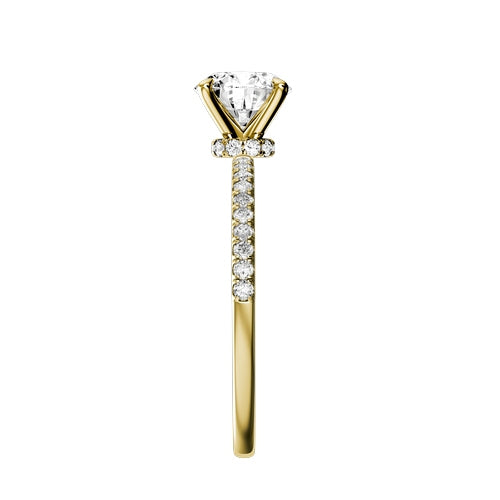 Round Lab-grown Diamond Bridal Ring — side